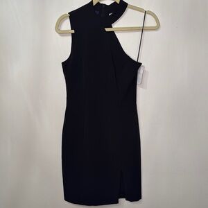 French Connection Black Asymmetrical One Shoulder Cocktail Dress